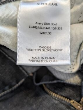 Silver Jeans Avery Slim Boot Jeans in Dark Indigo 32/35